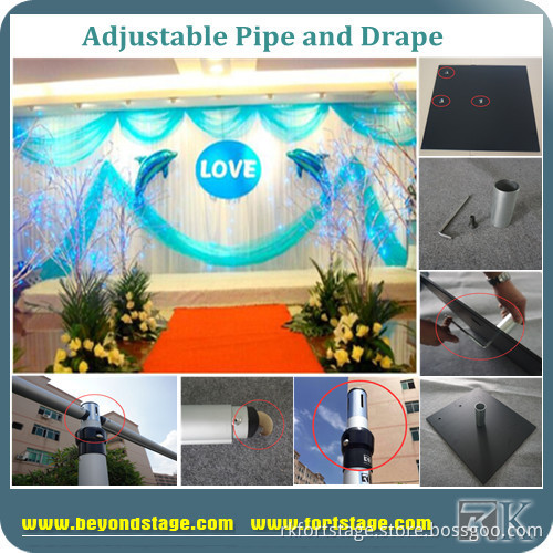Aluminum pipe and drape stands/Wedding Backdrop for decoration